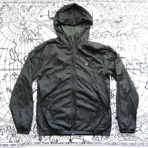 Volcom || Men's Super Lightweight Water Resistant Rain Jacket - Picture 1 of 11